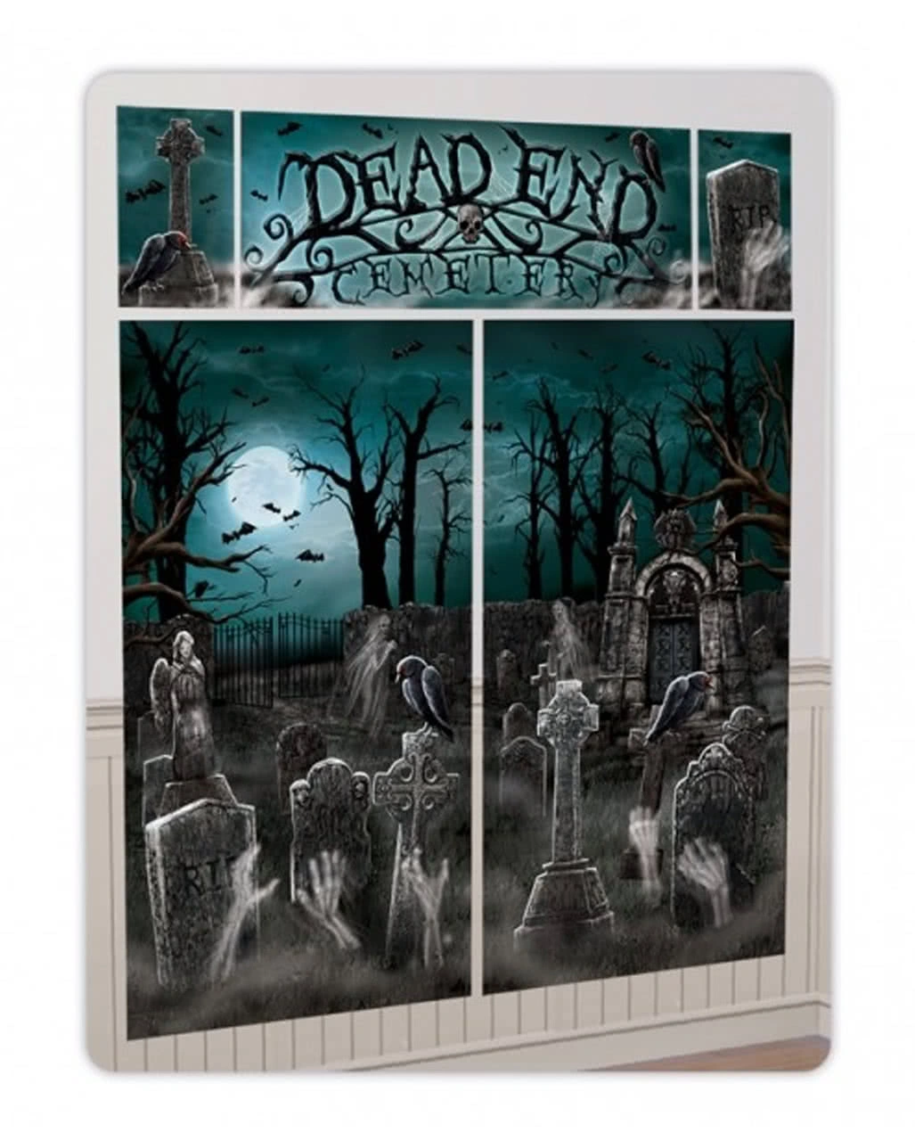 Wandfolien Set 5 Tlg. Sackgasse Friedhof 3 Wandfolien Set 5 Tlg. Sackgasse Friedhof