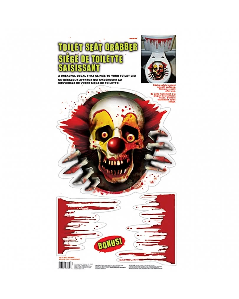 Klodeckel Aufkleber Creepy Clown 3 Klodeckel Aufkleber Creepy Clown
