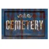 Vintage Gothic Friedhofsschild 43x11cm -Karneval Universe Geschaft gothic cemetery friedhofsschild antique gothic cemetery sign halloween deko halloween homeware 52030 01