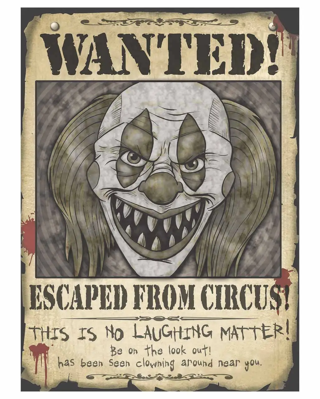 Horror-Clown Wanted Poster 3 Horror-Clown Wanted Poster