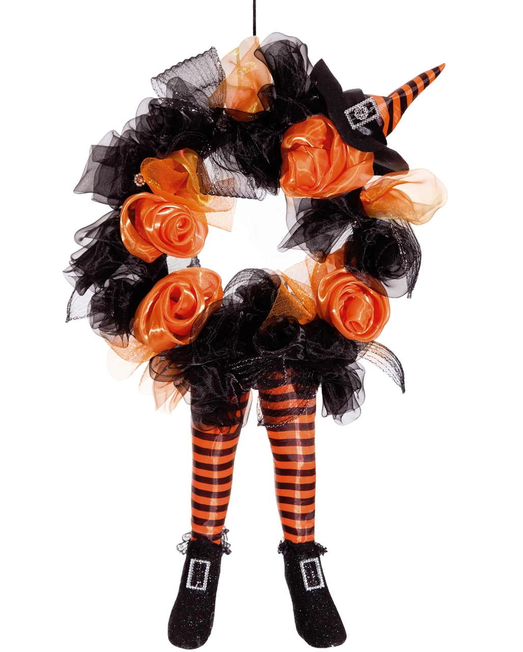 Halloween Kranz Mit Hexen Beinen 3 Halloween Kranz Mit Hexen Beinen