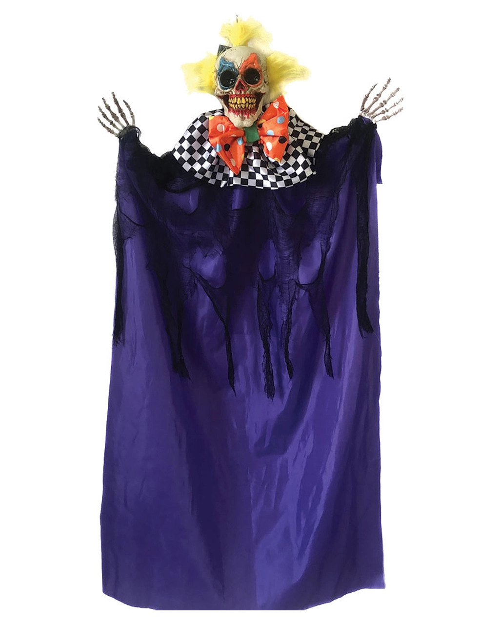 Lächelnder Killerclown Hängefigur 95cm 3 Lächelnder Killerclown Hängefigur 95cm
