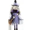 Halloween Hexe Kantenhocker Figur Lila 50cm -Karneval Universe Geschaft lila halloween hexe kantenhocker figur violet halloween witch sitting figure klassische hexen deko 53804