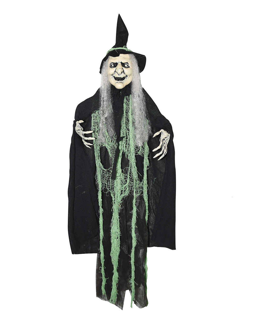 Alte Hexe Hängedekoration XXL Grün 3 Alte Hexe Hängedekoration XXL Grün