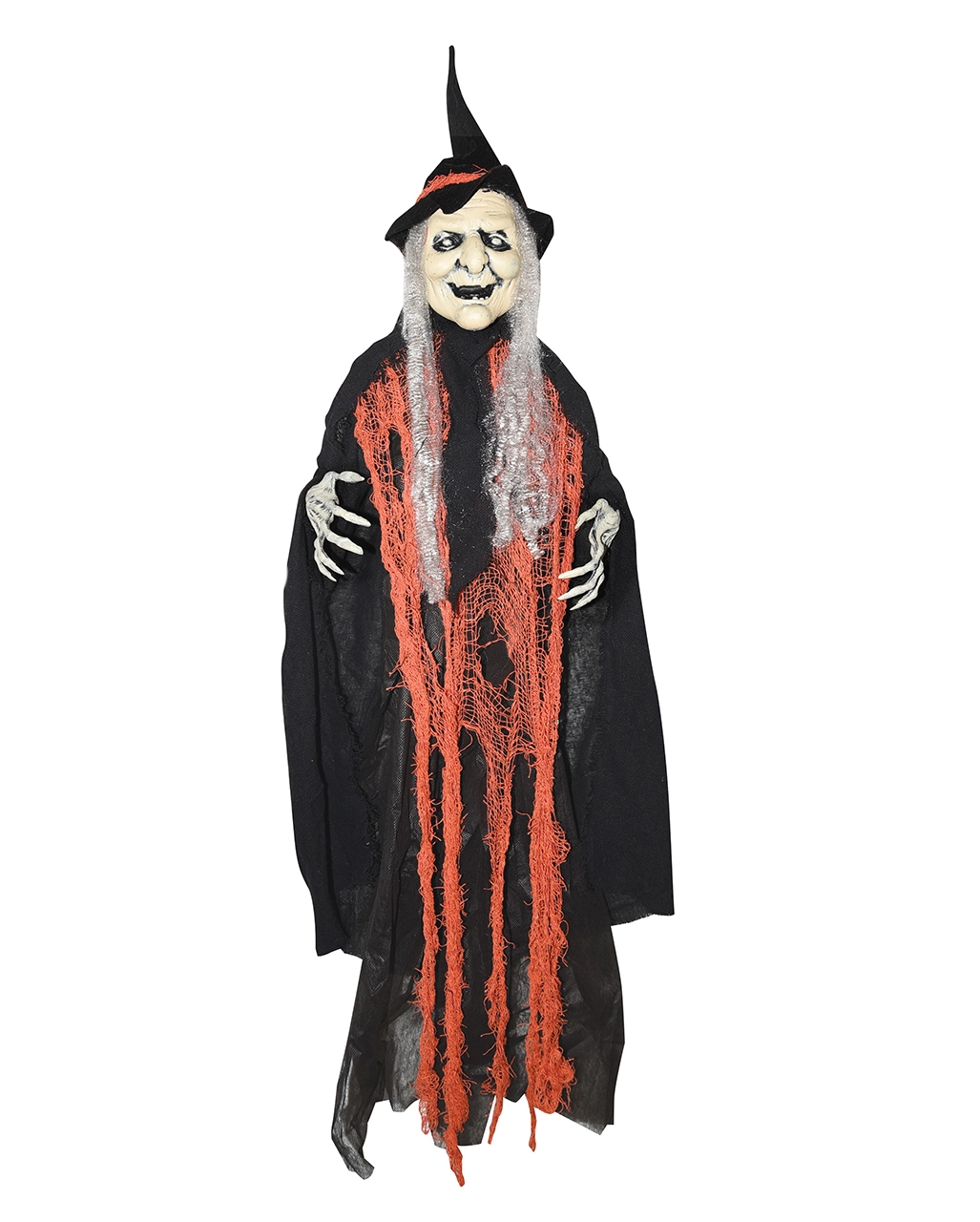 Alte Hexe Hängedekoration XXL Orange 3 Alte Hexe Hängedekoration XXL Orange