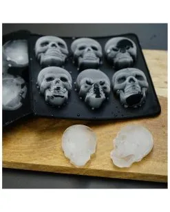 Totenschädel Eiswürfelform Aus Silikon 2er Set -Karneval Universe Geschaft totenkopf silikon eiswuerfelform totenschaedel silikon eiswuerfelform skull silicon ice cube dish 51048 03