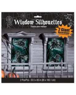 Verlassene Geisterhaus Fensterdeko 2 St.