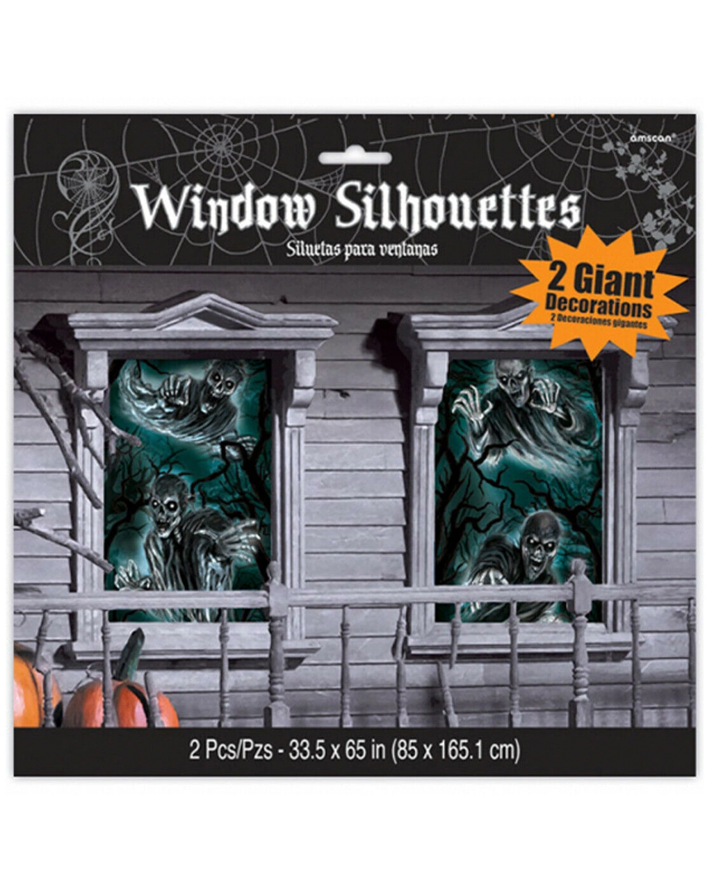 Verlassene Geisterhaus Fensterdeko 2 St. 3 Verlassene Geisterhaus Fensterdeko 2 St.