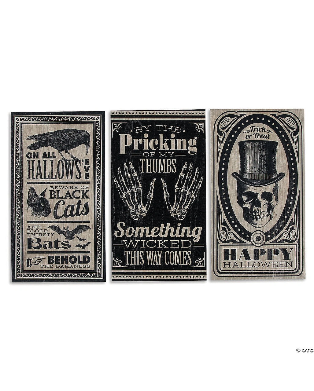 Antikes Halloween Schild "Skeleton Hands" 46x24cm 3 Antikes Halloween Schild "Skeleton Hands" 46x24cm