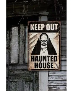 Keep Out Haunted House Warnschild Nonne 24x36 Cm 5 Keep Out Haunted House Warnschild Nonne 24x36 Cm -Karneval Universe Geschaft warnschild nonne keep out haunted house warning sign halloween halloween wanddeko schild 53313 2