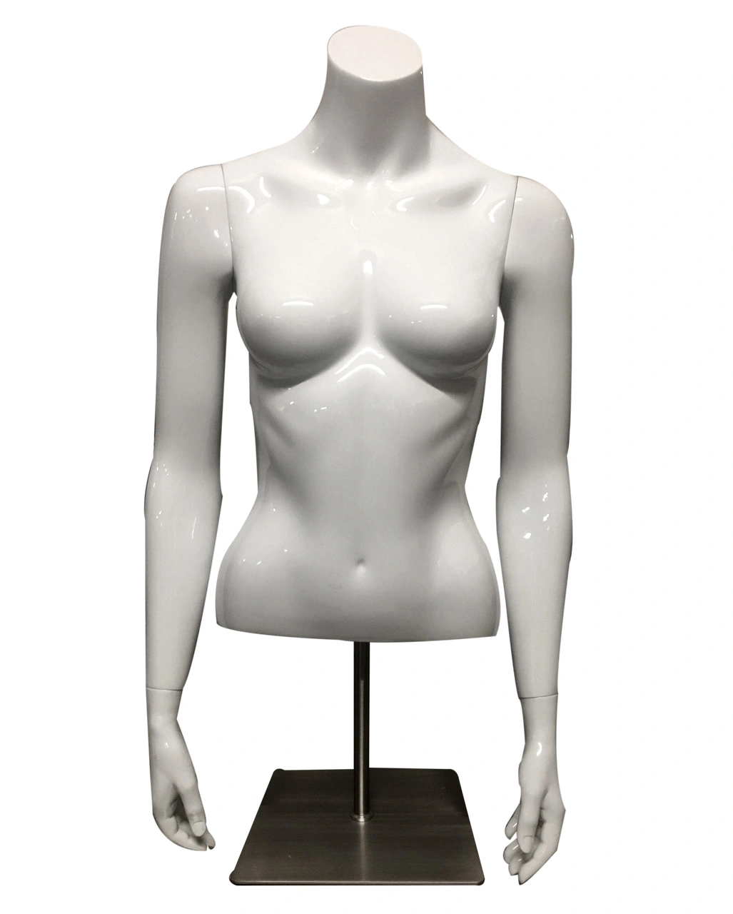 Weiblicher Schaufenster Oberkörper Weiß Mit Ständer 3 Weiblicher Schaufenster Oberkörper Weiß Mit Ständer