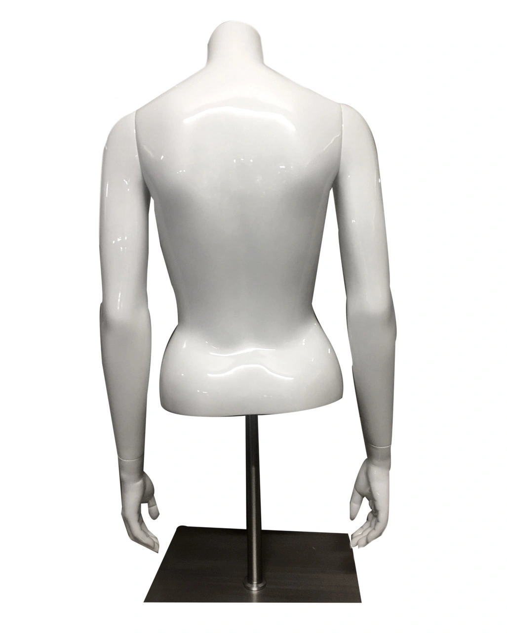 Weiblicher Schaufenster Oberkörper Weiß Mit Ständer 4 Weiblicher Schaufenster Oberkörper Weiß Mit Ständer - Image 2