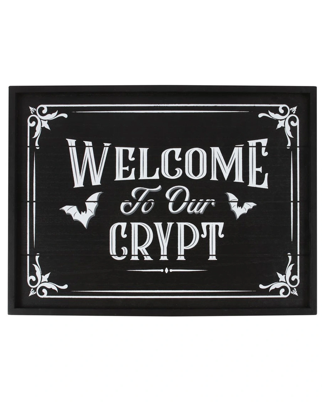 "Welcome To Our Crypt" Wandschild 40cm 3 "Welcome To Our Crypt" Wandschild 40cm